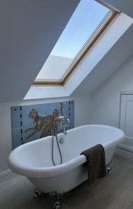 Modern bathroom in beach house